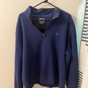 IZOD Men's Blue Zip-Up Sweater